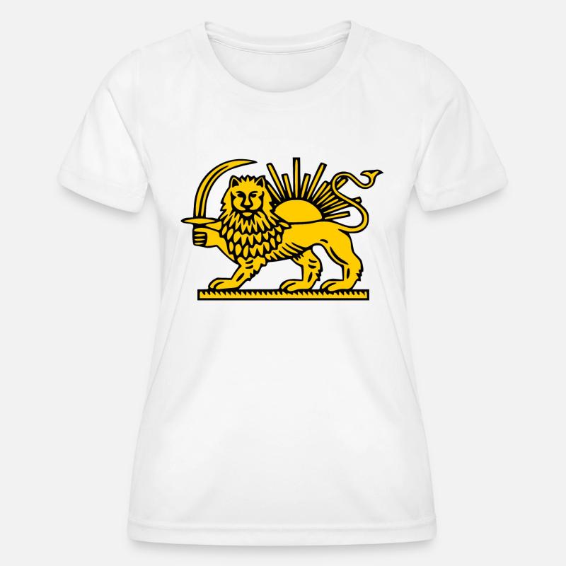 Iran lion - Women's Functional T-Shirt - white