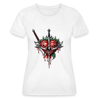 Cœur courageux - T-shirt sport Femme - blanc - Devant - AI Model Female 172 dark (172cm)