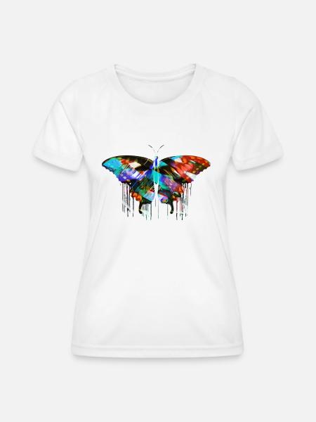 schmetterling,angelwings,Flügel,engel,graffiti - Frauen Funktions-T-Shirt - Weiß