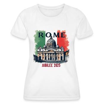 Rom Jubiläum Pilger der Hoffnung 2025, Vatikan v1 - Frauen Funktions-T-Shirt - Weiß - Vorne - AI Model Female 172 dark (172cm)