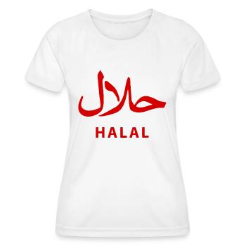 Halal - T-shirt sport Femme - blanc - Devant - AI Model Female 172 dark (172cm)