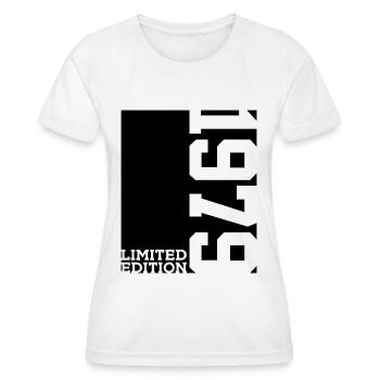 LIMITED EDITION 1979 47. GEBURTSTAG - Frauen Funktions-T-Shirt - Weiß - Vorne - AI Model Female 172 dark (172cm)