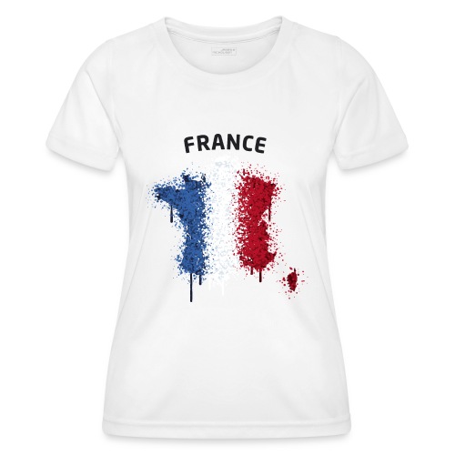 France Text Landkarte Flagge Graffiti - Frauen Funktions-T-Shirt