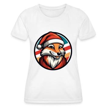 Renard animal de Noël - T-shirt sport Femme - blanc - Devant - AI Model Female 172 dark (172cm)