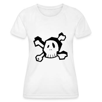 Funny skull - Women's Functional T-Shirt - white - Front - AI Model Female 172 dark (172cm)