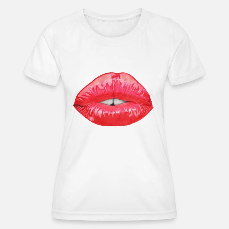 lips - Women's Functional T-Shirt - white