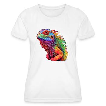Iguana Radiation - Women's Functional T-Shirt - white - Front - AI Model Female 172 dark (172cm)