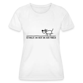 Hund nicht ans Bein pinkeln - Frauen Funktions-T-Shirt - Weiß - Vorne - AI Model Female 172 dark (172cm)