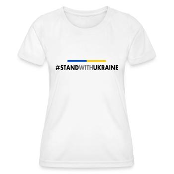 Stand with ukraine - Frauen Funktions-T-Shirt - Weiß - Vorne - AI Model Female 172 dark (172cm)
