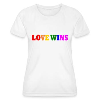 Love wins - Frauen Funktions-T-Shirt - Weiß - Vorne - AI Model Female 172 dark (172cm)