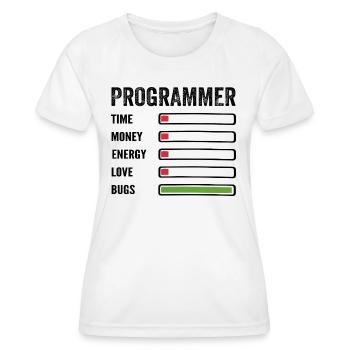 Developer Humor Programmer Coder - Women's Functional T-Shirt - white - Front - AI Model Female 172 dark (172cm)