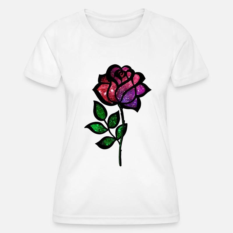 Cosmic Rose - Women's Functional T-Shirt - white