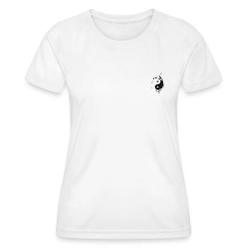 YIN YANG - T-shirt sport Femme - blanc - Devant - AI Model Female 172 dark (172cm)
