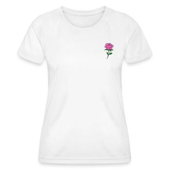 Rose rose - T-shirt sport Femme - blanc - Devant - AI Model Female 172 dark (172cm)