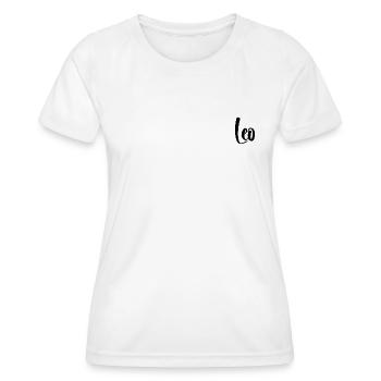 Name - Leo - Frauen Funktions-T-Shirt - Weiß - Vorne - AI Model Female 172 dark (172cm)