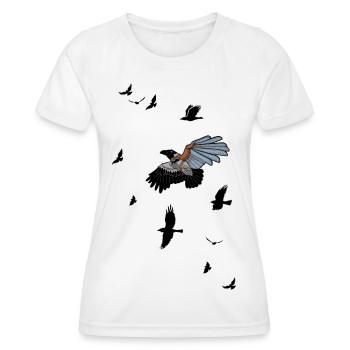 Cyborg Bird - Women's Functional T-Shirt - white - Front - AI Model Female 172 dark (172cm)