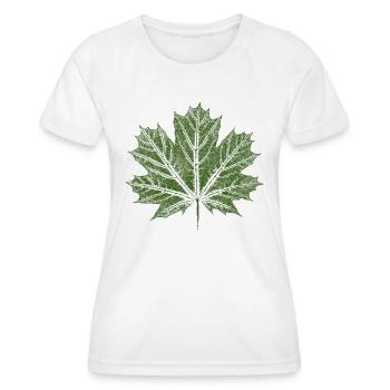 Maple Leaf / Leaf - BOTANICAL Maple - Women's Functional T-Shirt - white - Front - AI Model Female 172 dark (172cm)
