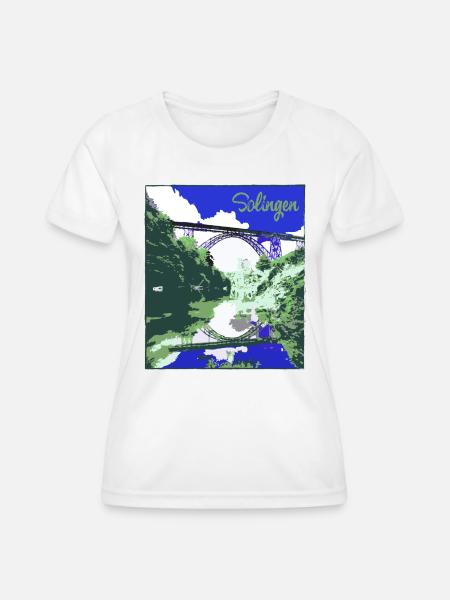 Müngstener Brücke,solingen - Frauen Funktions-T-Shirt - Weiß