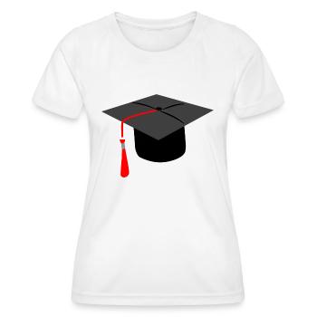 graduate - Women's Functional T-Shirt - white - Front - AI Model Female 172 dark (172cm)