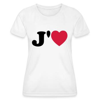 j`aime base - Women's Functional T-Shirt - white - Front - AI Model Female 172 dark (172cm)