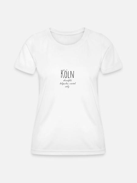 Köln - Frauen Funktions-T-Shirt - Weiß