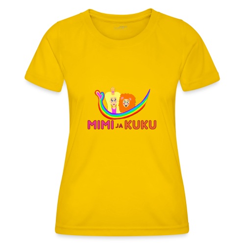 Mimi ja Kuku- sateenkaarilogolla - Naisten tekninen t-paita