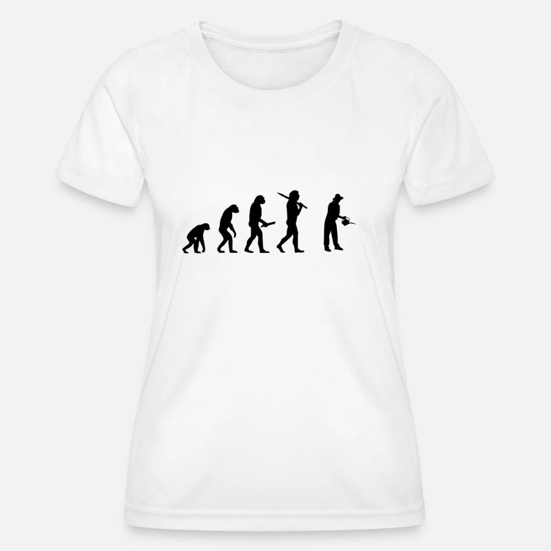 gaertner Evolution Fortschritt Entwicklung - Frauen Funktions-T-Shirt - Weiß