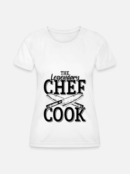 chefkoch koch kochen spruch - Frauen Funktions-T-Shirt - Weiß