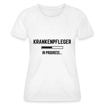 Krankenpfleger In Progress - Frauen Funktions-T-Shirt - Weiß - Vorne - AI Model Female 172 dark (172cm)