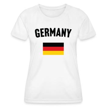 Drapeau de l’Allemagne - T-shirt sport Femme - blanc - Devant - AI Model Female 172 dark (172cm)