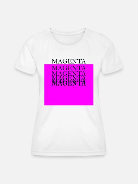 CMYK Magenta - Frauen Funktions-T-Shirt - Weiß