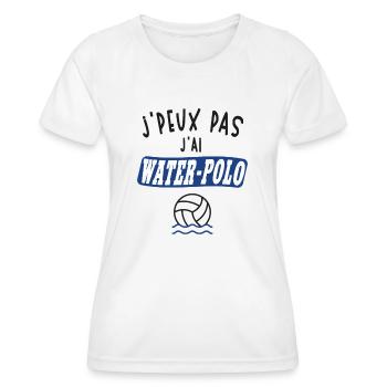 J'peux pas j'ai Water-Polo | Humour Water Polo - T-shirt sport Femme - blanc - Devant - AI Model Female 172 dark (172cm)