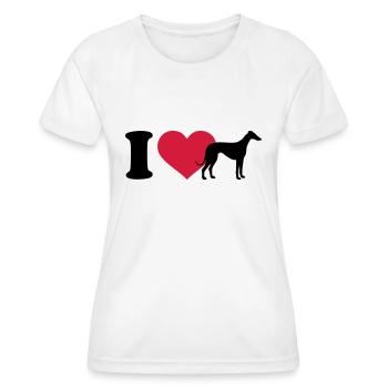 Windhund - Frauen Funktions-T-Shirt - Weiß - Vorne - AI Model Female 172 dark (172cm)