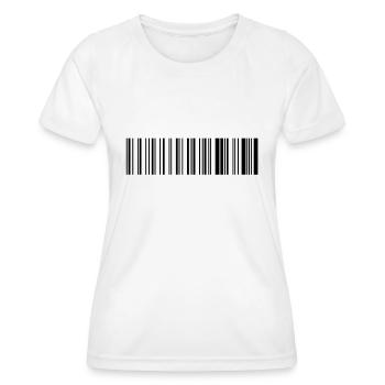 code à barres. - T-shirt sport Femme - blanc - Devant - AI Model Female 172 dark (172cm)