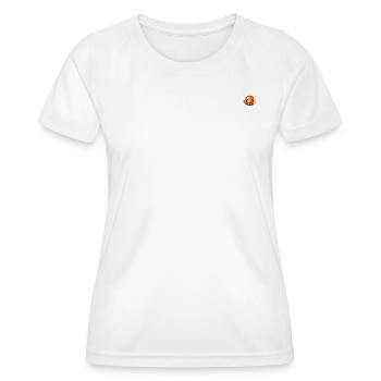 Petite tête de teckel douce caramel - T-shirt sport Femme - blanc - Devant - AI Model Female 172 dark (172cm)