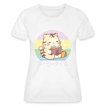 Chat kawaii mignon japonais dood - T-shirt sport Femme - blanc - Devant - AI Model Female 172 dark (172cm)