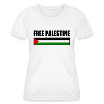 Free palestine - Frauen Funktions-T-Shirt - Weiß - Vorne - AI Model Female 172 dark (172cm)