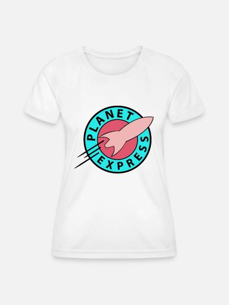 Futurama Planet Express Cool Retro - Frauen Funktions-T-Shirt - Weiß