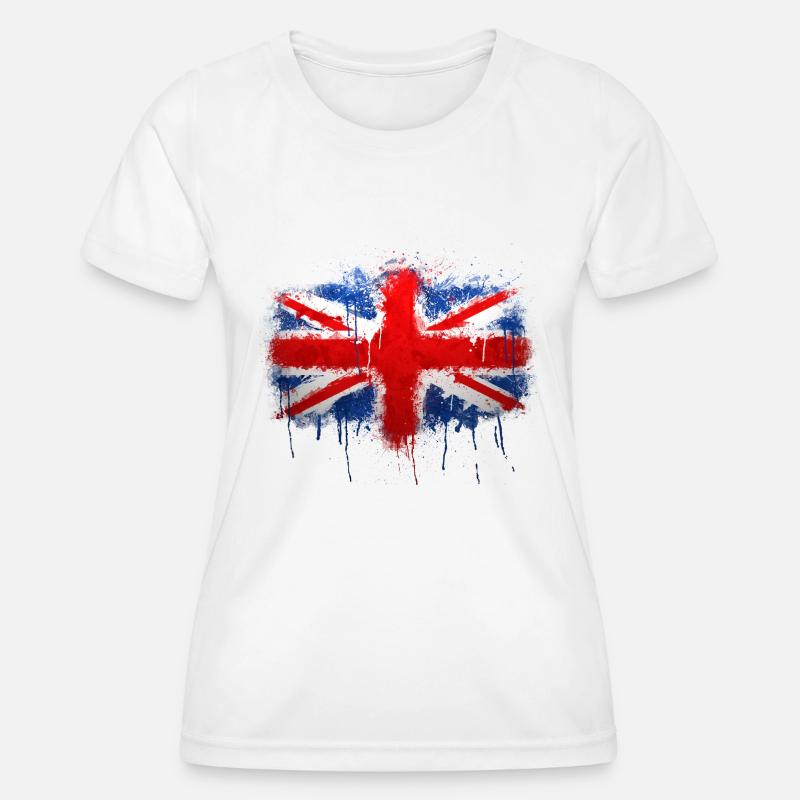 Union Jack Graffiti - Women's Functional T-Shirt - white
