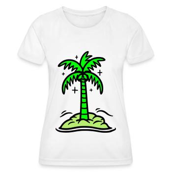 Palm Island Icon Summer - Women's Functional T-Shirt - white - Front - AI Model Female 172 dark (172cm)