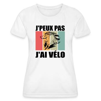 J'Peux Pas J'ai Parachute Idée Cadeau Parachutiste - T-shirt sport Femme - blanc - Devant - AI Model Female 172 dark (172cm)