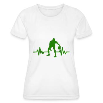 Haertbeat Basketball - États-Unis - Sports d’équipe - Cerceaux - T-shirt sport Femme - blanc - Devant - AI Model Female 172 dark (172cm)