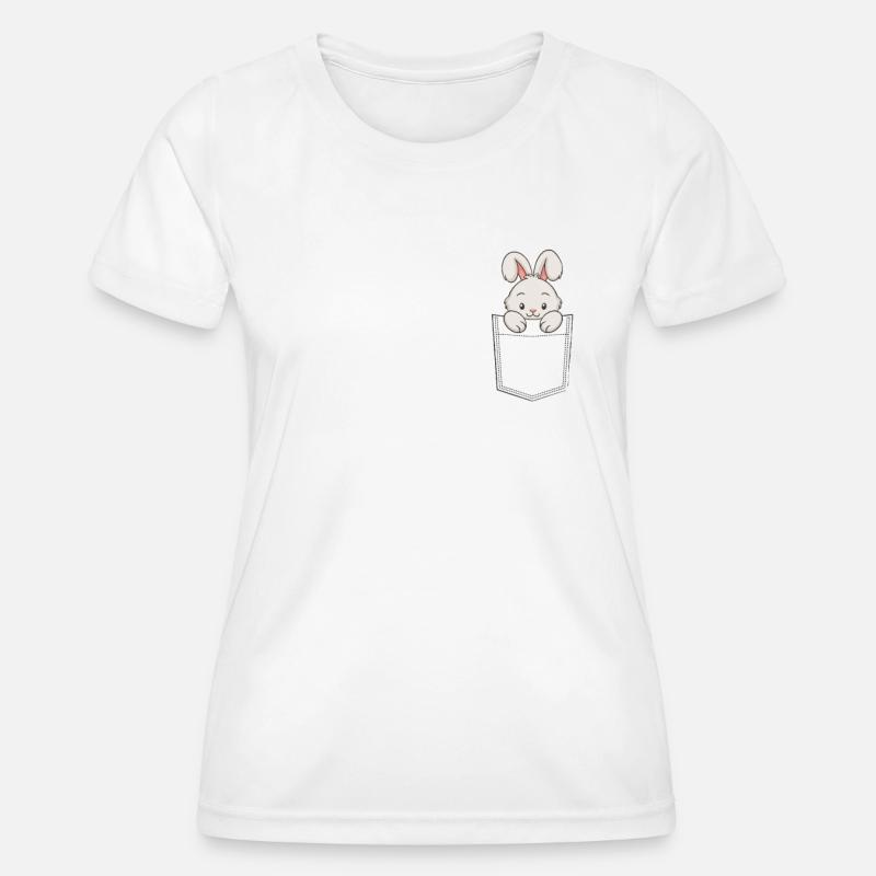 Rabbit in the bag - Women's Functional T-Shirt - white