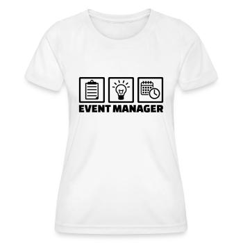 Event Manager - T-shirt sport Femme - blanc - Devant - AI Model Female 172 dark (172cm)