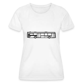 Bus - Frauen Funktions-T-Shirt - Weiß - Vorne - AI Model Female 172 dark (172cm)