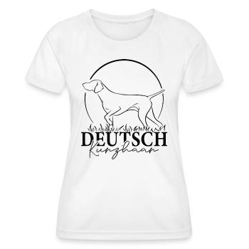 Deutsch Kurzhaar Jagdhunde Hund Wilsigns - Frauen Funktions-T-Shirt - Weiß - Vorne - AI Model Female 172 dark (172cm)