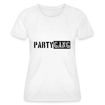 Conception de Logo Cool Gang Party - T-shirt sport Femme - blanc - Devant - AI Model Female 172 dark (172cm)