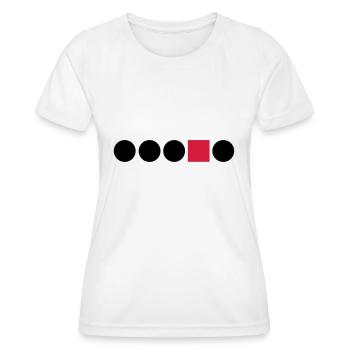 Forme Circle Square Rectangle Anders bords de diff - T-shirt sport Femme - blanc - Devant - AI Model Female 172 dark (172cm)