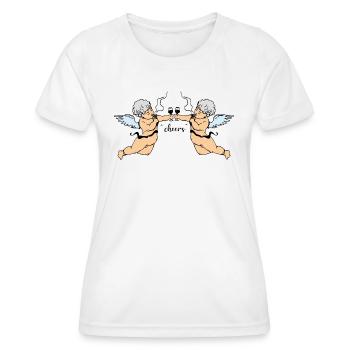 Anges toast, Acclamations - T-shirt sport Femme - blanc - Devant - AI Model Female 172 dark (172cm)