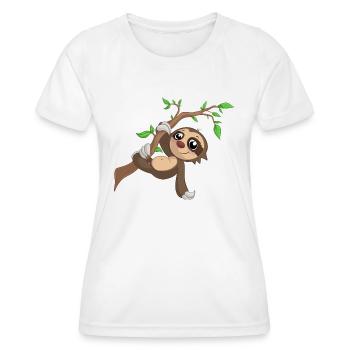Hanging indolence comique - T-shirt sport Femme - blanc - Devant - AI Model Female 172 dark (172cm)